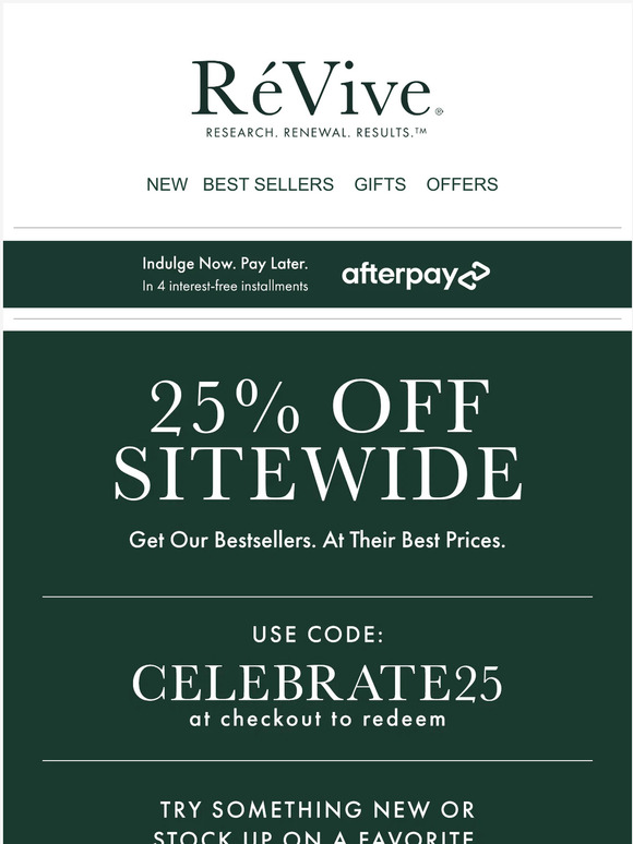 Pamper yourself with 25% off...