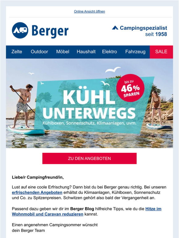 Fritz Berger - Camping und Freizeit: ➠ Exklusive Angebote im Februar