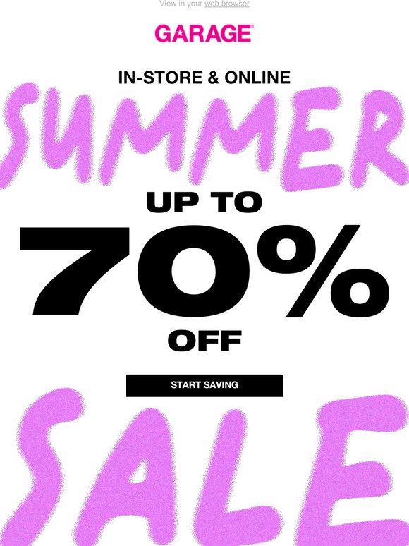 SUMMER SALE IS LIVE: up to 70% OFF ☀️