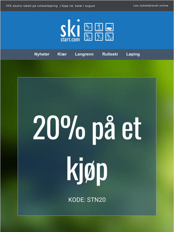 Siste sjansen | 20% på et kjøp