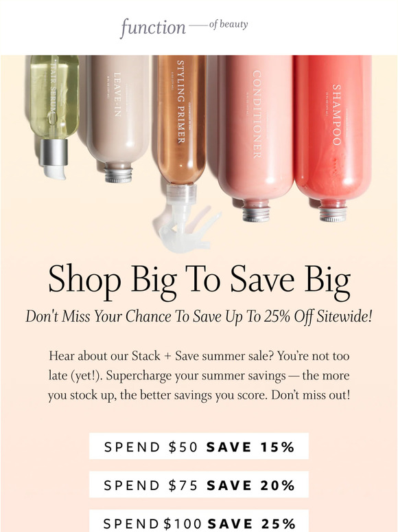 Don’t miss out! Stack + Save up to 25% off sitewide