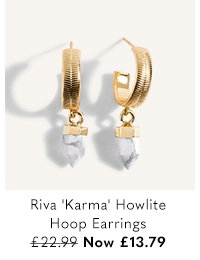 Riva 'Karma' Howlite Hoop Earrings