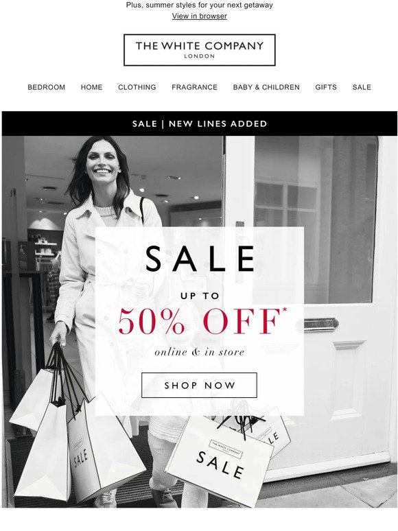 Up to 50% off | New lines added!