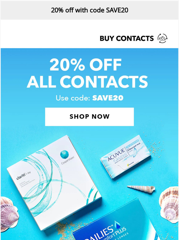 ⚡ FLASH SALE: Get 20% Off Your Contacts!