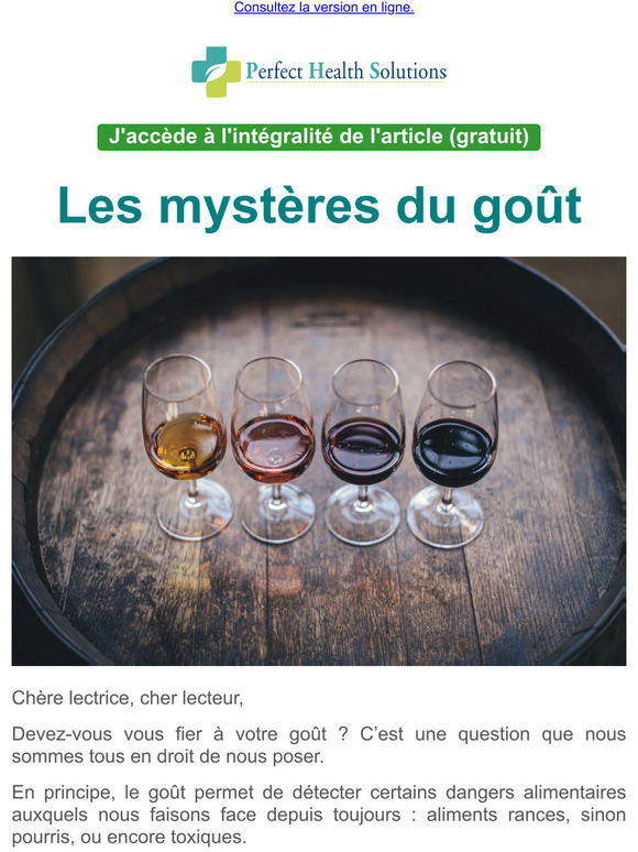 Les mystères du goût