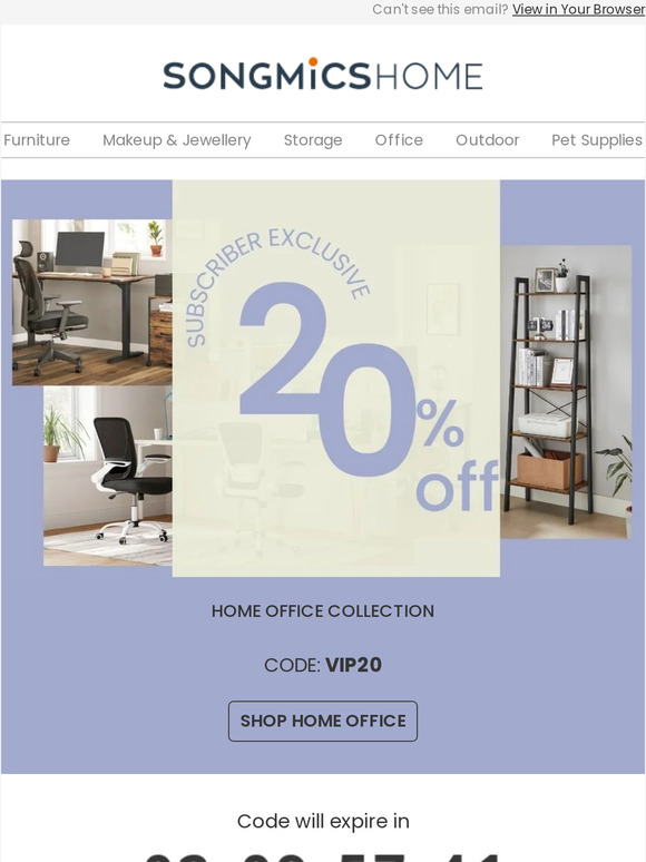 Save Now: 20% Off Home Office Furniture 🚨