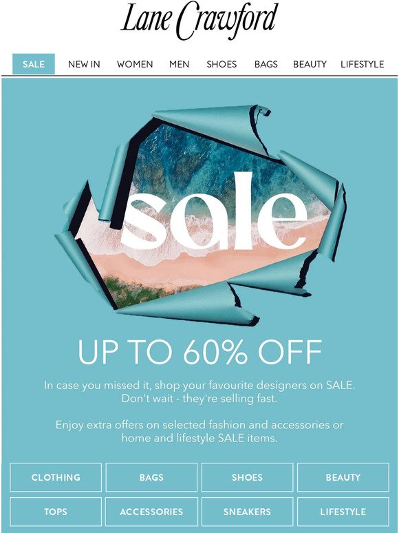 Sale: Up to 60% off Plus Extra Offers