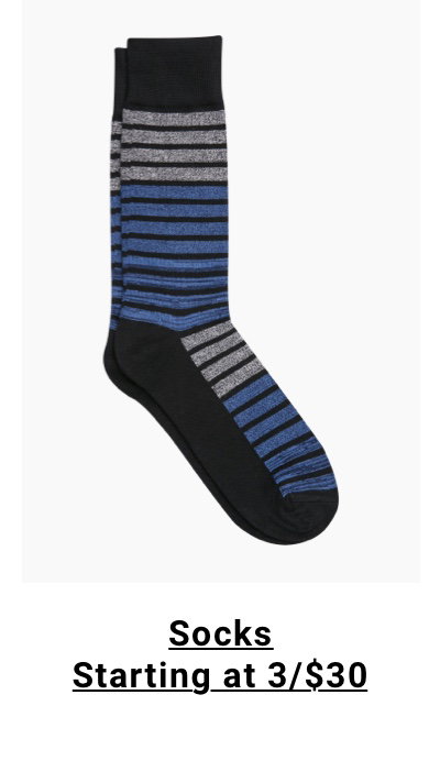 Socks Starting at 3/$30