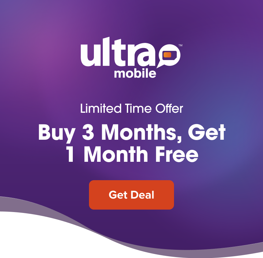 Ultra Mobile Buy 3 months and get 1 month free when you switch to Ultra Milled