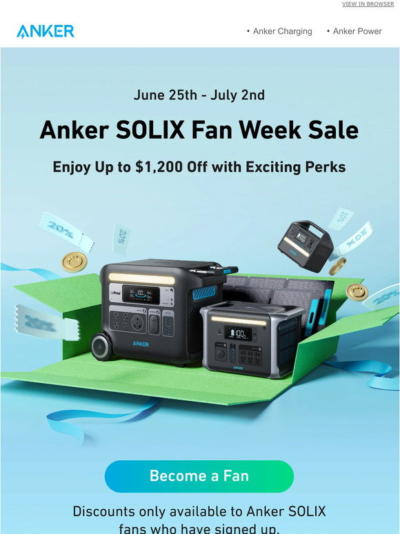 Anker: Become a Fan, Get Up to $1,200 Off | Milled