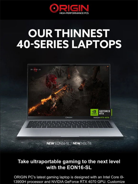 Origin PC: New EON16-SL and NSL-16 laptops available now | Milled