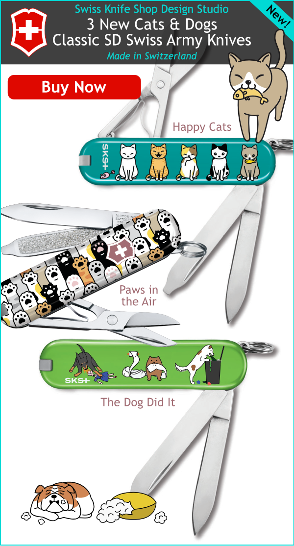 Swiss Knife Shop NEW! 3 New Cats and Dogs Classic SD Swiss Army Knife. Only at Swiss Knife Shop