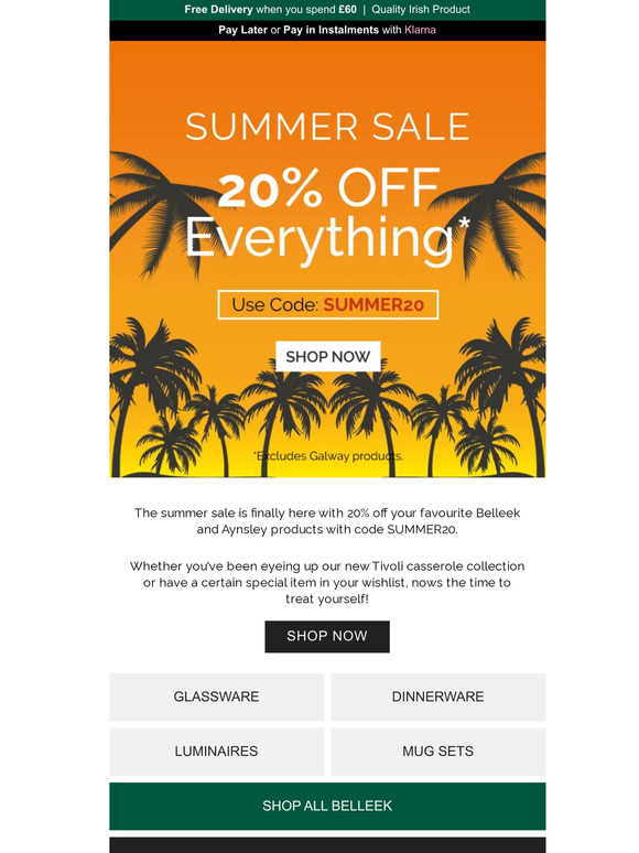 Belleek Summer ☀️ Sale is here!