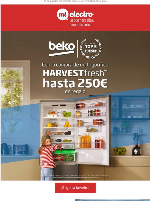 🤩 Tu frigorífico HarvestFresh de Beko tiene regalo