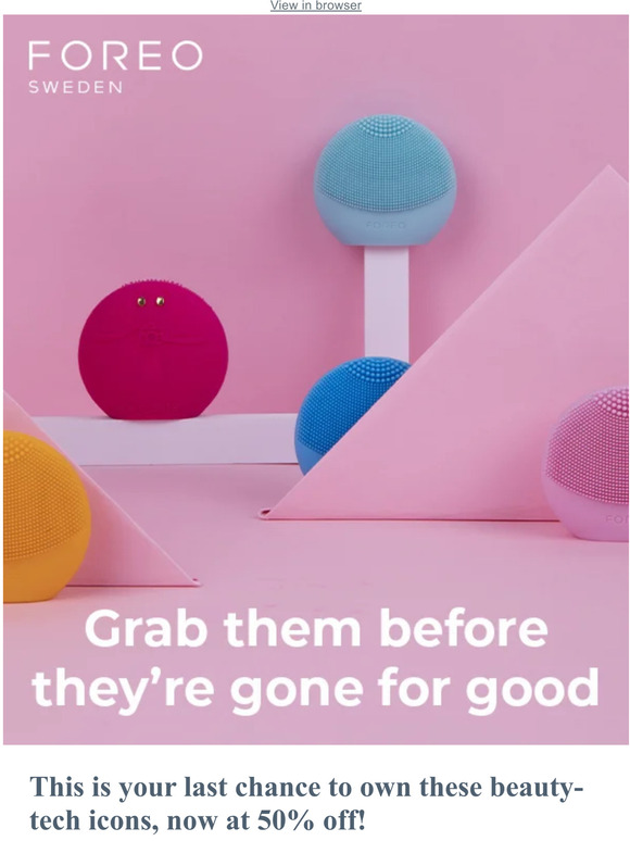 💌 Stock clearance! 50% off our classic devices and skincare 🤯