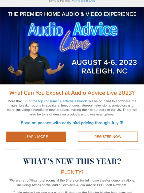 Audio Advice 🎤Audio Advice Live 2023 Product Debuts, Giveaways