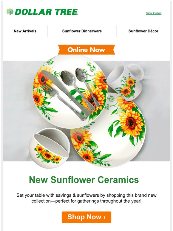 Dollar Tree 🌻 NEW Sunflower Dinnerware 🌻 Milled