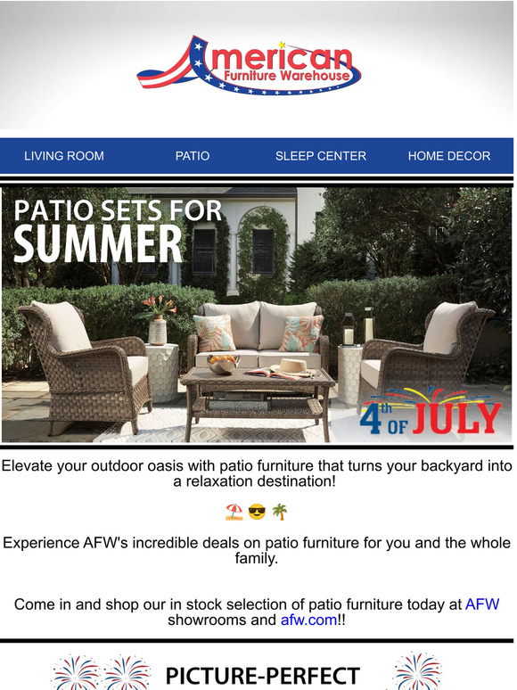 American furniture warehouse online patio chairs