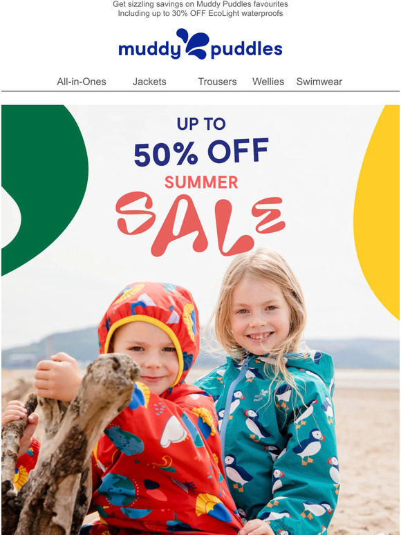 Up to 50% OFF summer sale now on! ☀️
