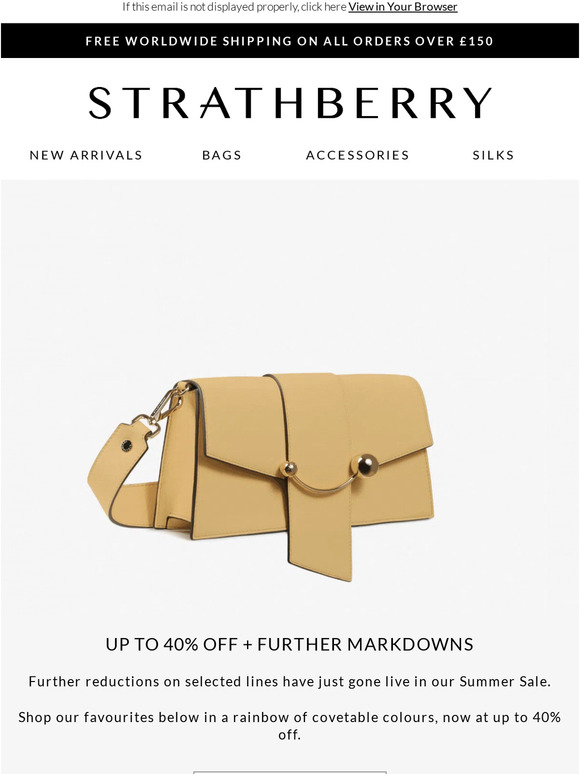 Up to 40% off + Further Markdowns now on