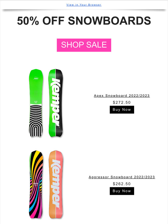 Kemper Snowboards 🔥 Snowboards Up to 50 Off! 🔥 Milled