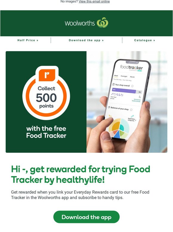 Hurry, 500 points with Food Tracker expires soon!