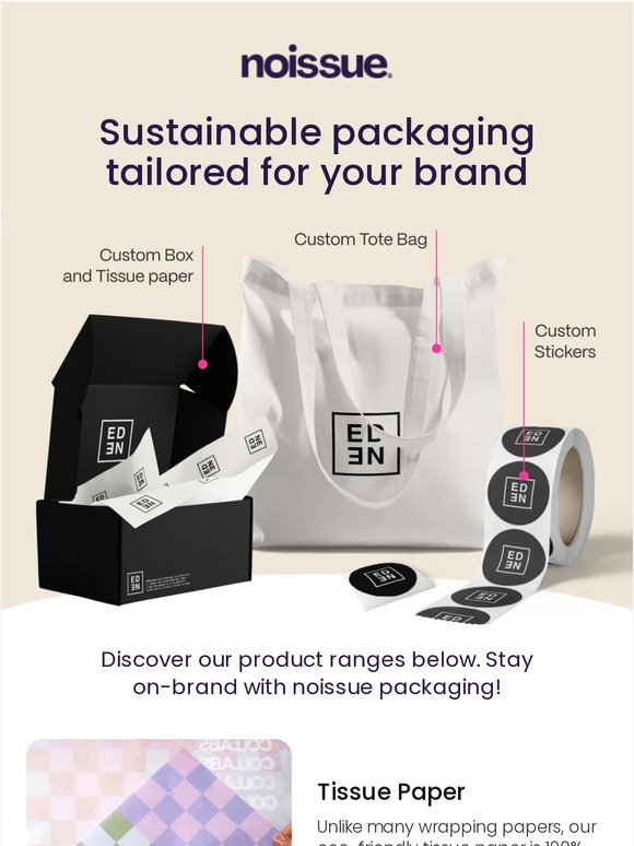 🌎 Sustainable packaging tailored for your brand