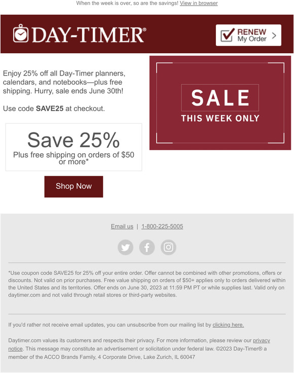 This Week: Take 25% off!