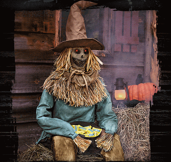 spirit halloween 🚨 NEW Scary Sitting Scarecrow! Milled