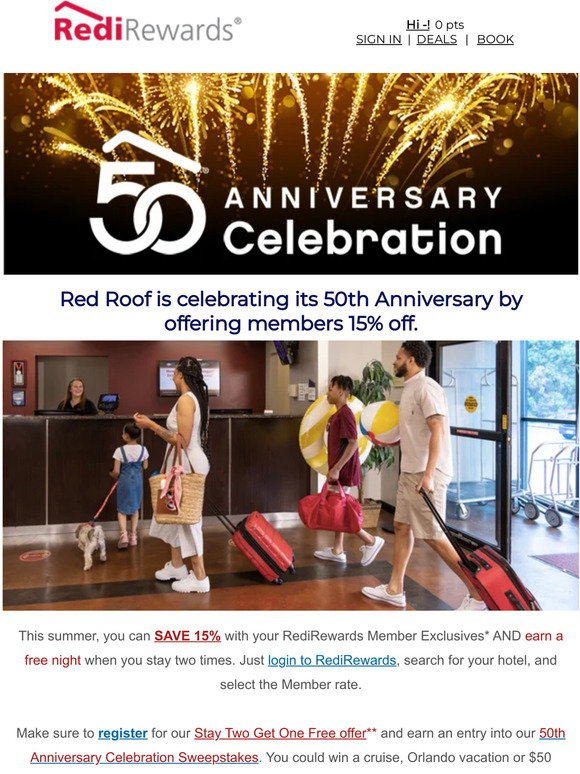 Red Roof: —, It's the Final Month to Earn a Free Night | Milled