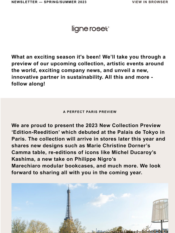Ligne Roset Spring/Summer Newsletter