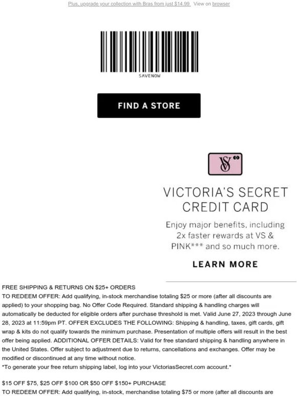 Victoria's Secret Two Days Only Up to 50 Off Milled