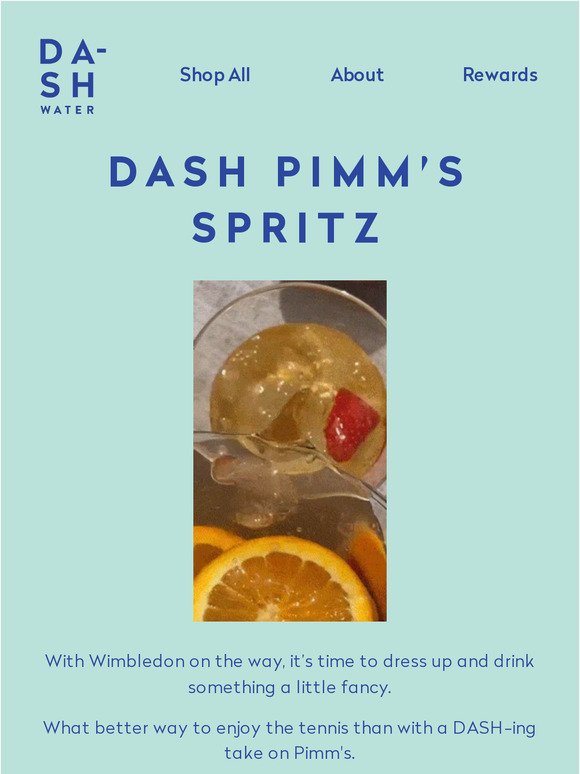 How to make a DASH-ing Pimm’s Spritz