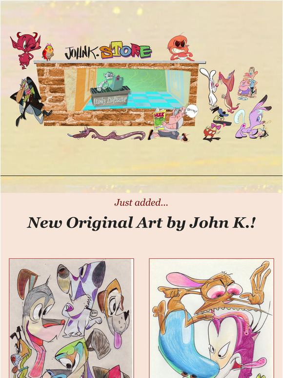New Ren & Stimpy Marker Drawings + Doodles Added to the Store!