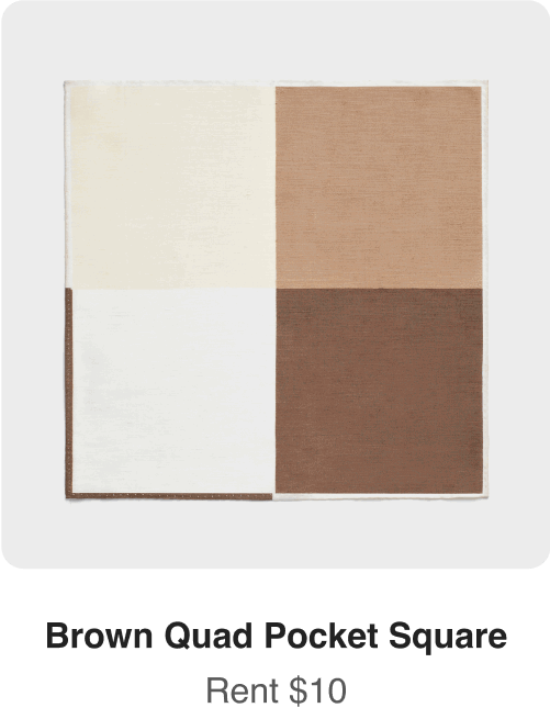 Brown quad pocket square