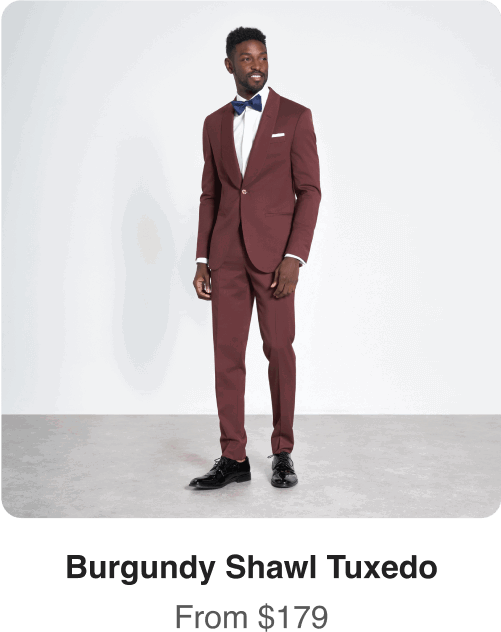 Burgundy shawl tux