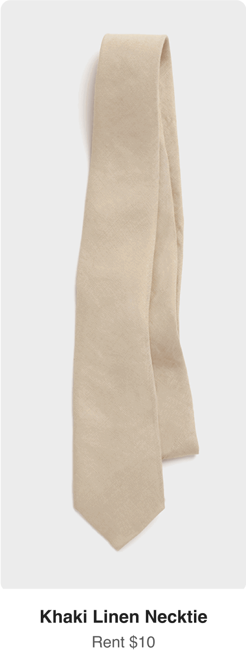 Khaki linen Necktie