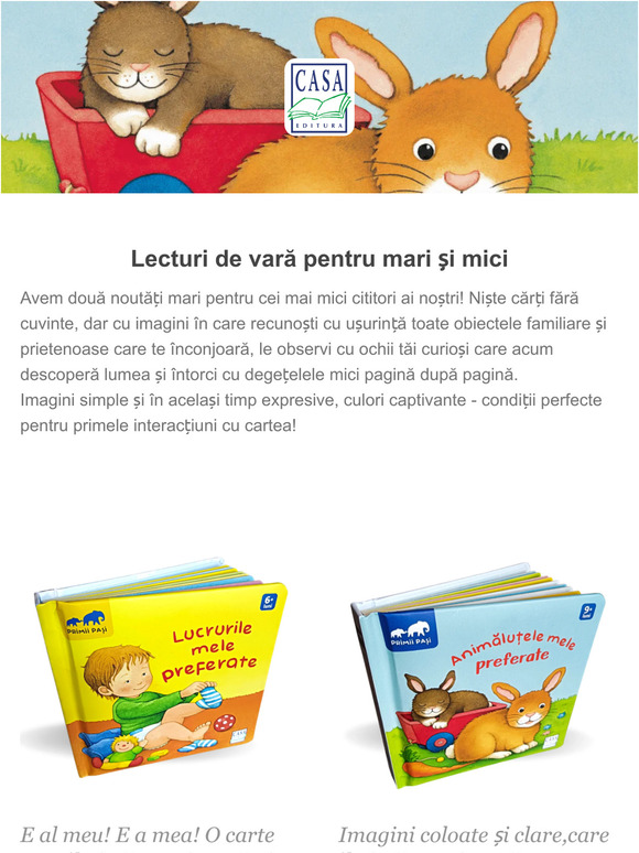 Noutăți de vară la Editura Casa