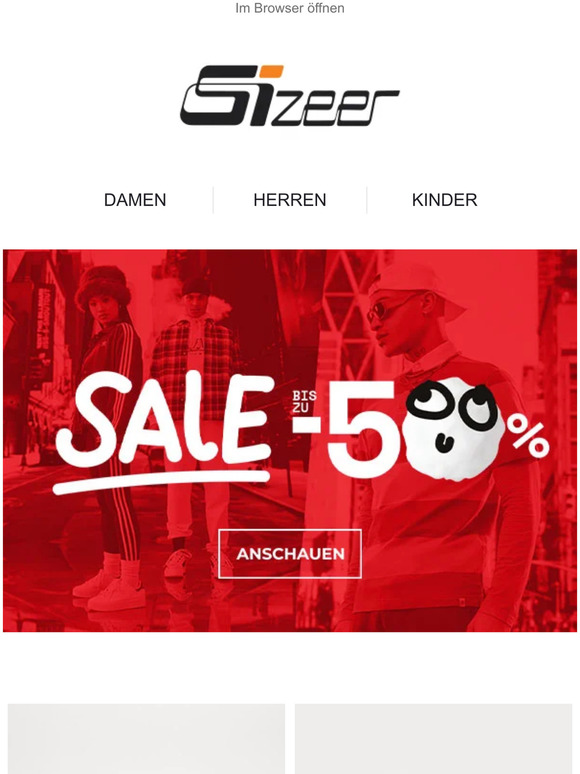 Du erhältst bis zu 50 % auf die Streetwear