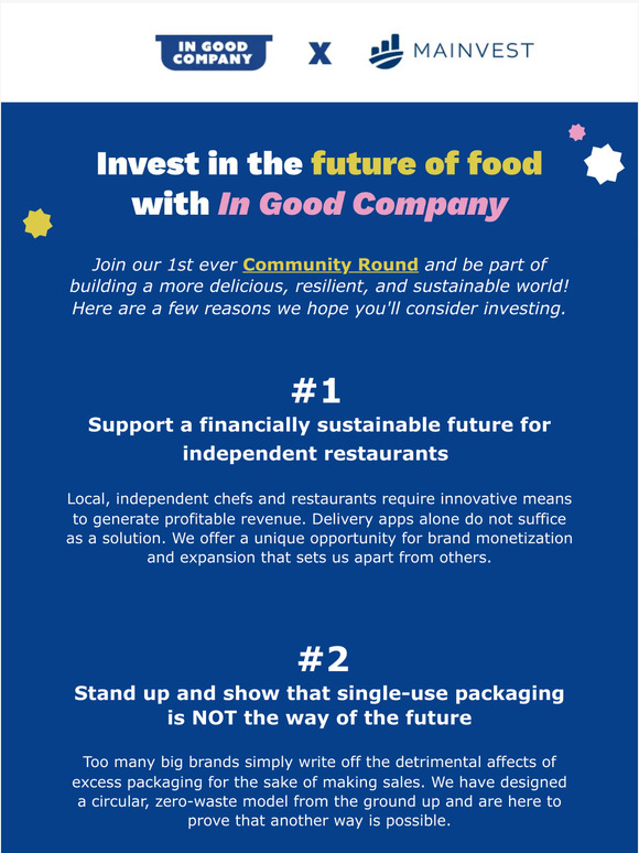 Invest in the future of food