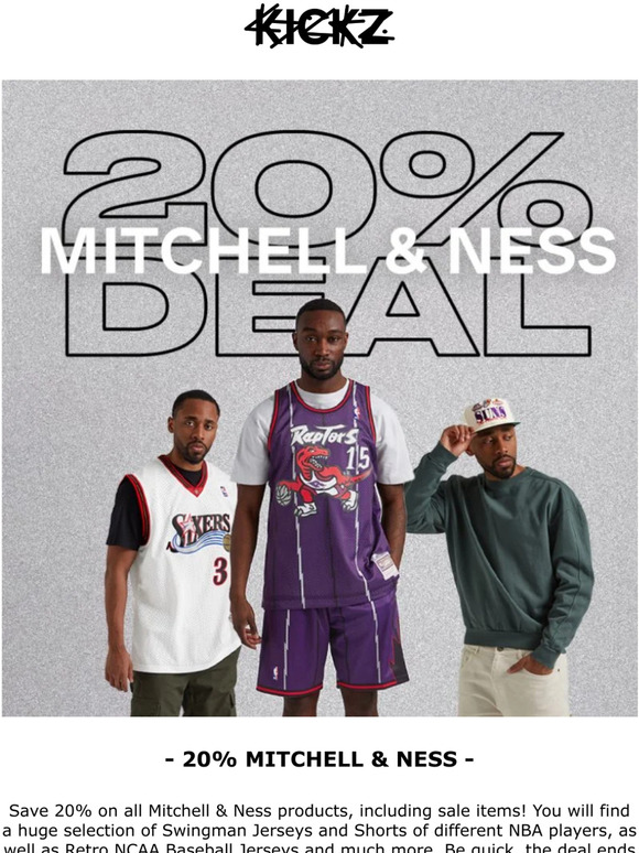 ! Last chance: 20% off all Mitchell & Ness items! 💰