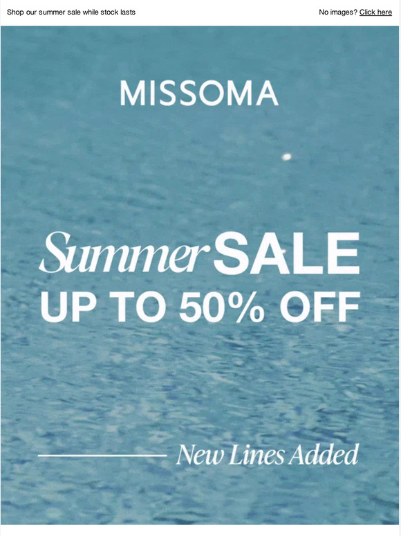 New lines added: up to 50% off even MORE