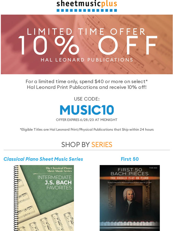 Save 10% Off on Popular Hal Leonard Series