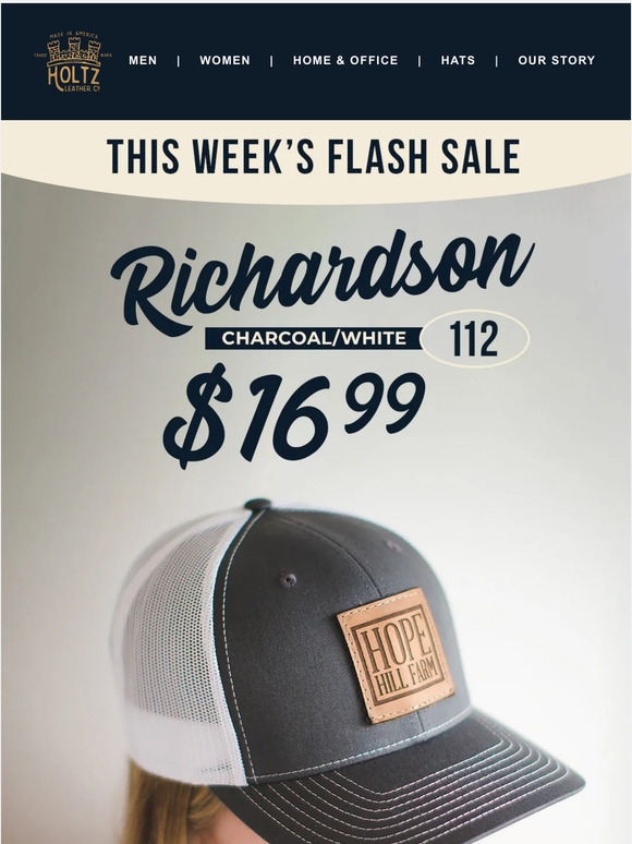 IT'S HAPPENING NOW: $16.99 Charcoal/White Hats
