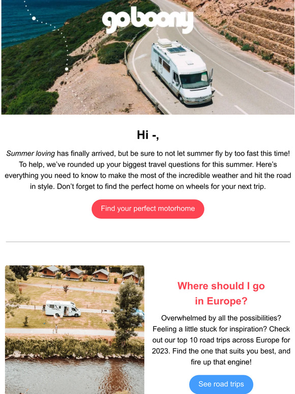 Your summer campervan trip of dreams