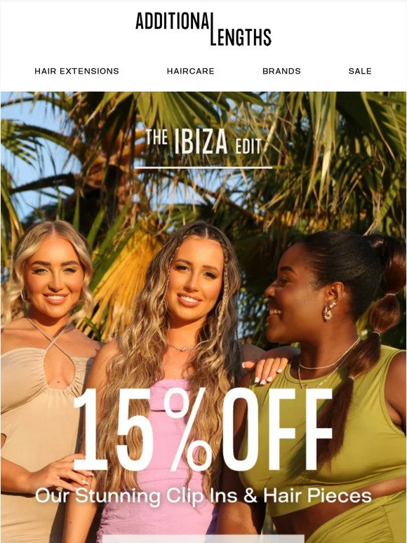 15% Off Clip Ins & Hair Pieces