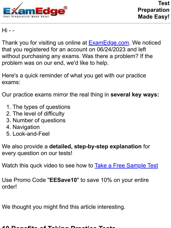 Exam Edge Practice Exams