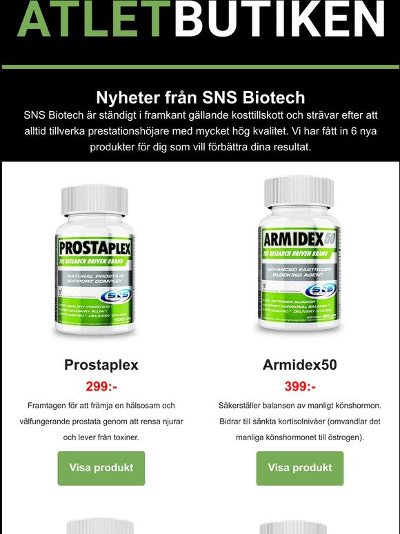 Nya produkter från SNS Biotech