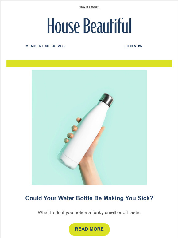 House Beautiful Can your water bottle make you sick? Milled