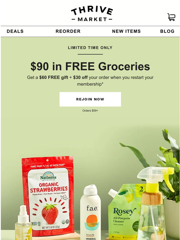 Thrive Market Email Newsletters Shop Sales, Discounts, and Coupon Codes